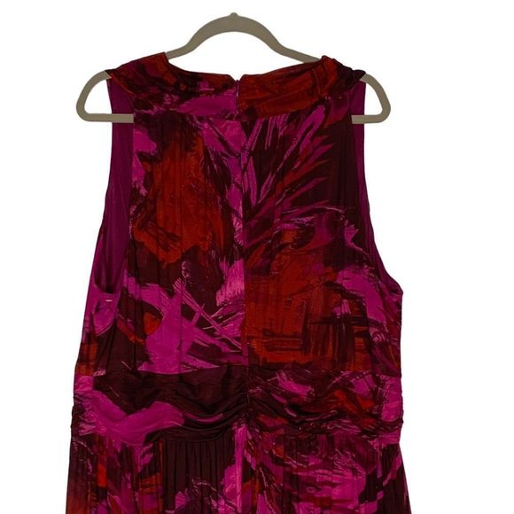 NEW London Times Floral Halter Ruched Waist Sleeveless Maxi Dress | Size 20W - Picture 8 of 11